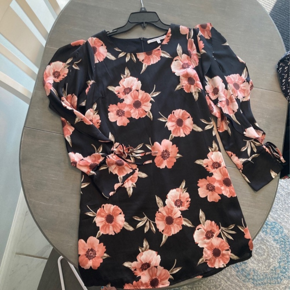Collective Concepts Black Floral Satin Dress